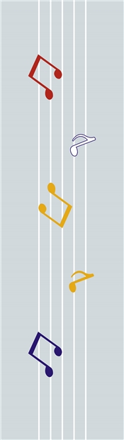 音乐  音符  五线谱   符号  平开门  竖线  乐谱