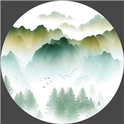 4秋山晴晓山水图案