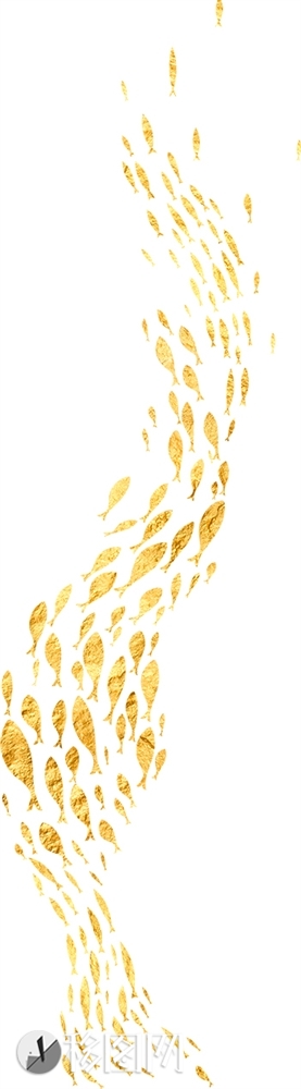 移门图库      抽象      小鱼     游动      寻觅     金色     现代