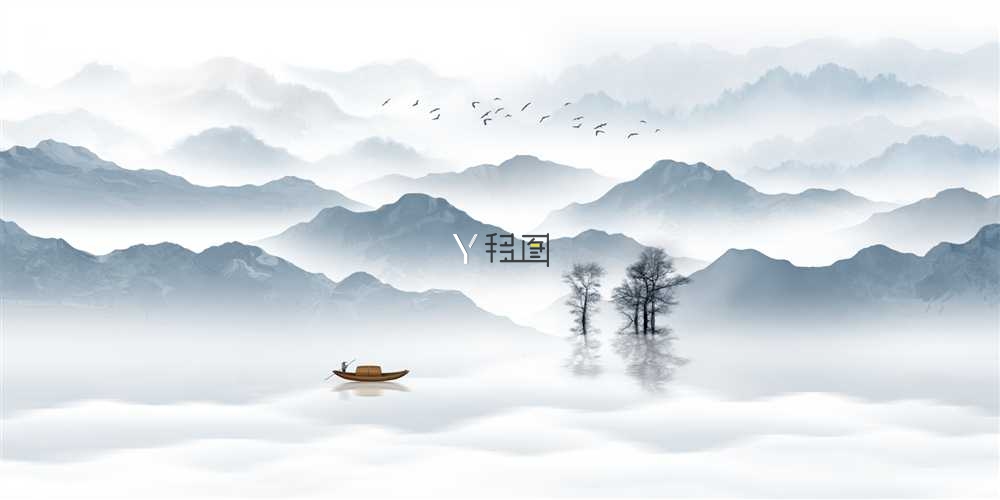 BJ-122湖光秀景背景墙