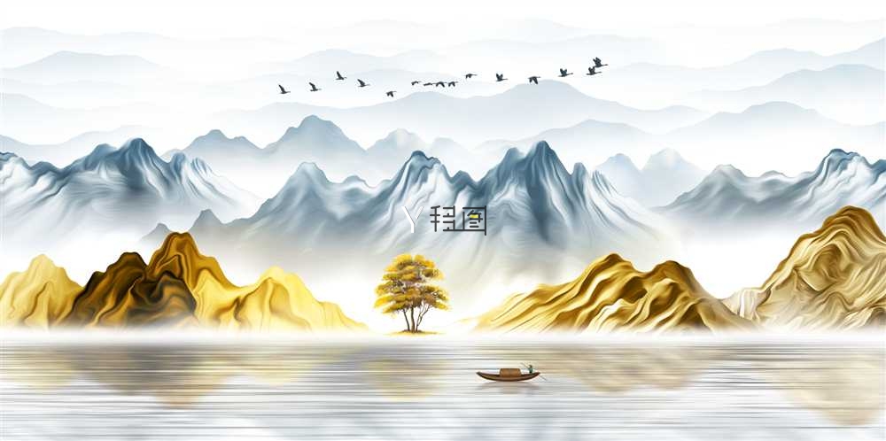 BJ-136抽象意境山水装饰画