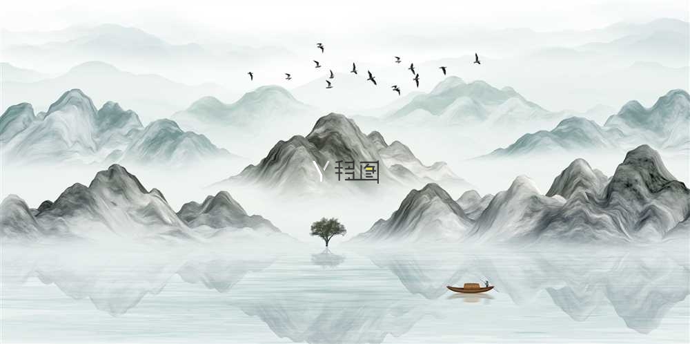BJ-133抽象意境山水画