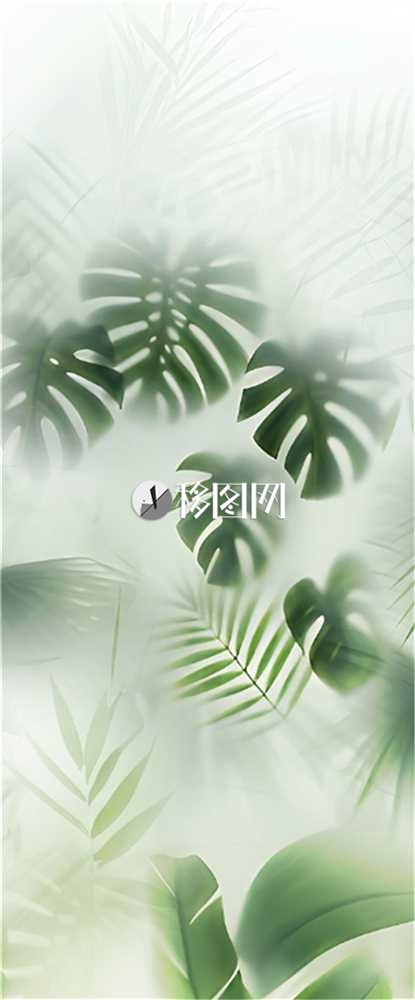 模糊叶子图案背景