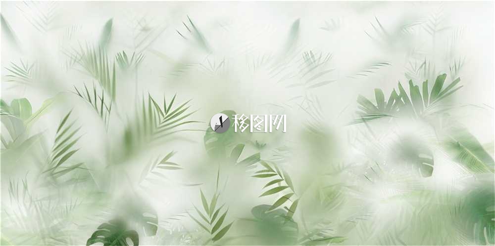 朦胧叶子简约素材