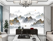 新中式意境山水画背景