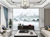云峰高秋图山水画