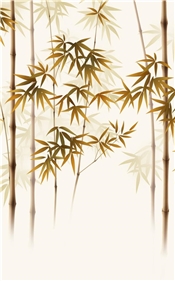 HL-099竹子画屏风背景