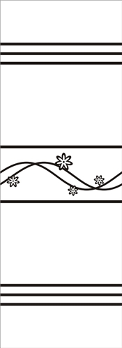 简约 平开 花朵 花瓣 曲线腰线